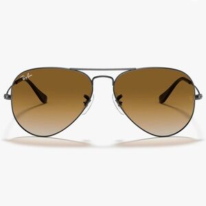 Ray-Ban Aviator Sunglasses with Brown Lenses